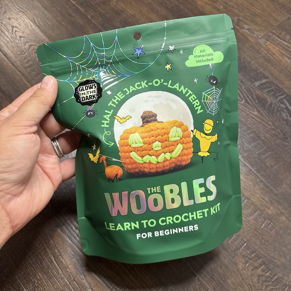 The Woobles Hal the Jack O Lantern Pumpkin Crochet Kit NEW Wobbles